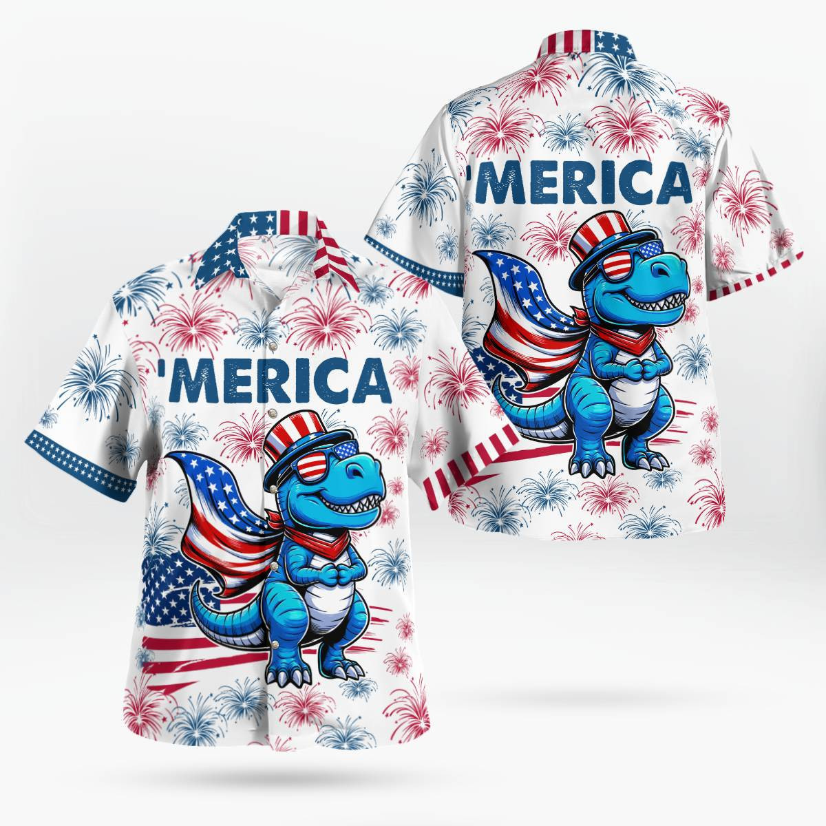 Dinosaur AOP Hawaii Shirt
