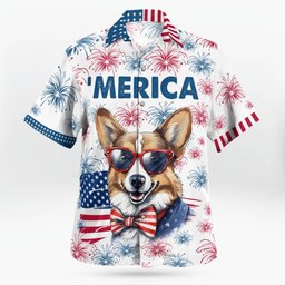 Corgi AOP Hawaii Shirt