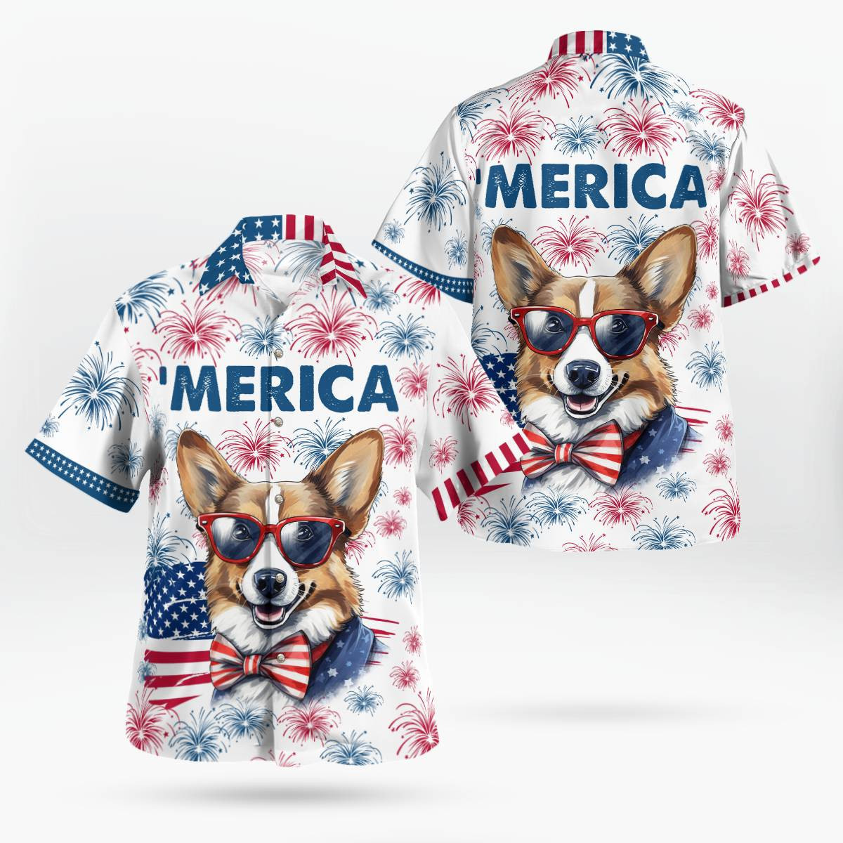 Corgi AOP Hawaii Shirt
