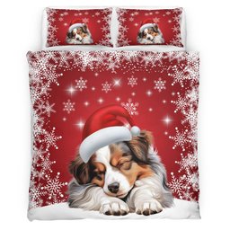 Premium Australian shepherd Christmas Bedding Set