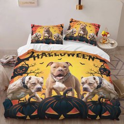 Halloween Pitbull  Bedding Set
