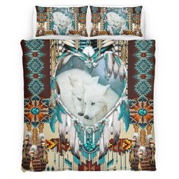 Native American Wolf Bedding Set