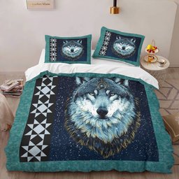 Native American Wolf Bedding Set