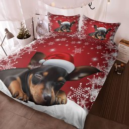 Premium Miniature pinscher Christmas Bedding Set