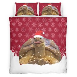 turtle Christmas Bedding Set