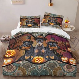 Miniature Pinscher Halloween Bedding Set