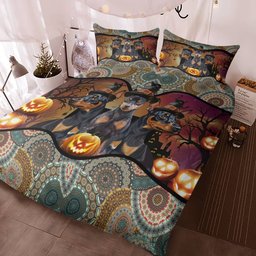 Miniature Pinscher Halloween Bedding Set