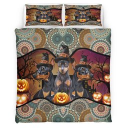 Miniature Pinscher Halloween Bedding Set
