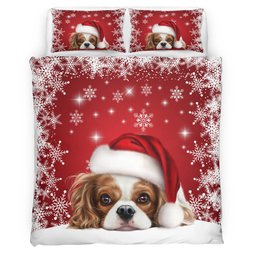 Premium Cavalier king springer spaniel Christmas Bedding Set