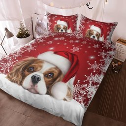 Premium Cavalier king springer spaniel Christmas Bedding Set