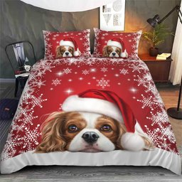 Premium Cavalier king springer spaniel Christmas Bedding Set