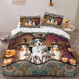 Australian Shepherd Halloween Bedding Set