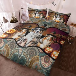 Australian Shepherd Halloween Bedding Set