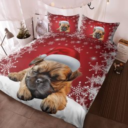 Premium Brussels griffon Christmas Bedding Set