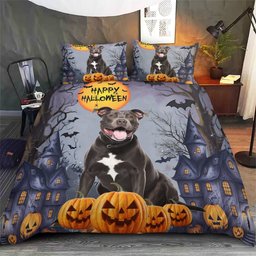 Pitbull Halloween Bedding Set
