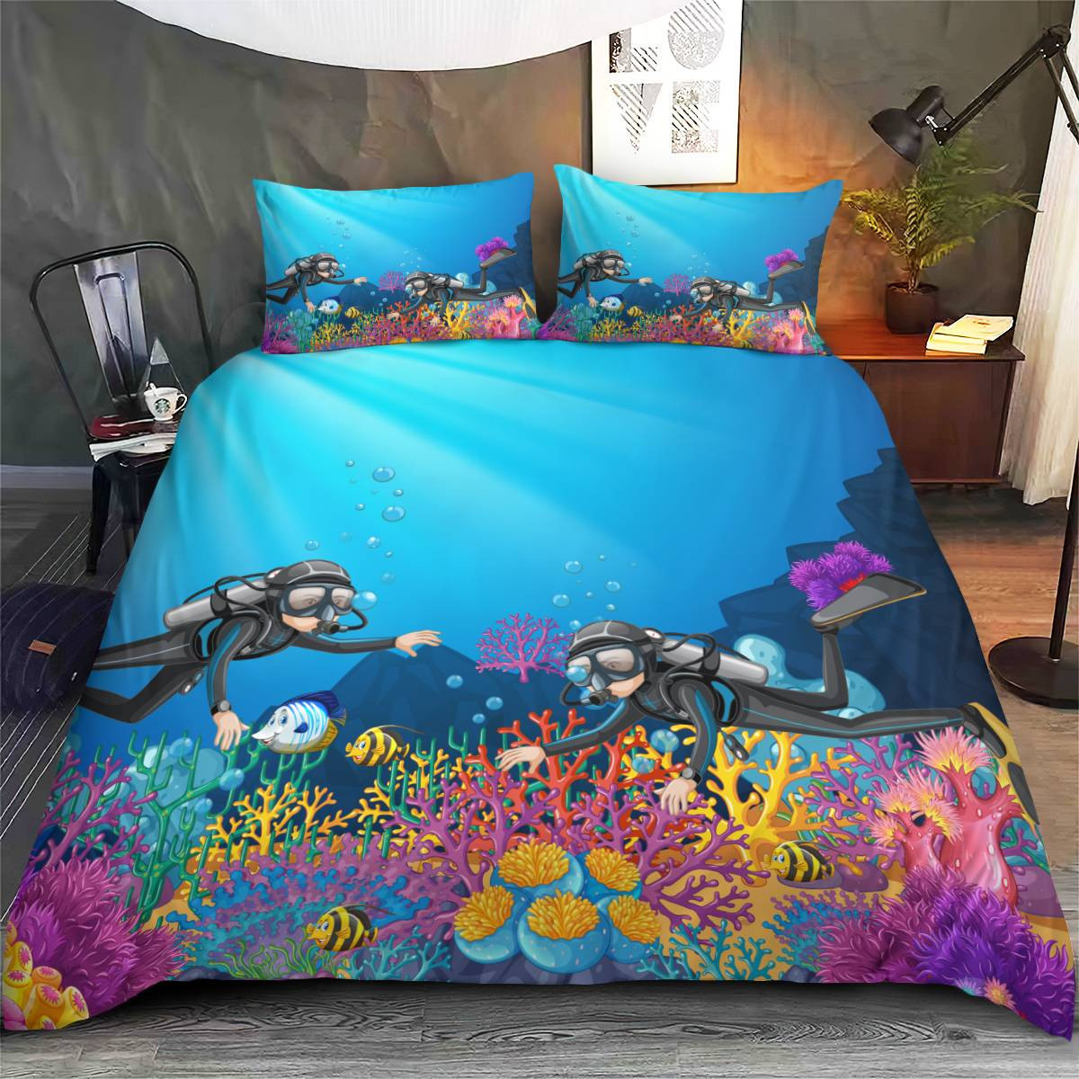 Scuba Diving Bedding Set