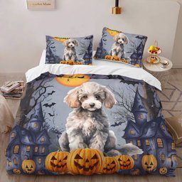 Poodle Halloween Bedding Set