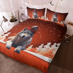 Premium Wolf Christmas Bedding Set