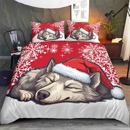 Premium Wolf Christmas Bedding Set