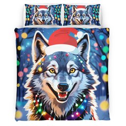 Christmas Wolf Bedding Set