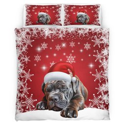 Premium Cane corso Christmas Bedding Set