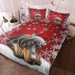 Premium Doberman Christmas Bedding Set