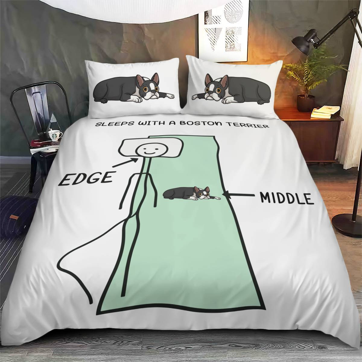 Boston Terrier Bedding Set