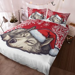 Premium Wolf Christmas Bedding Set