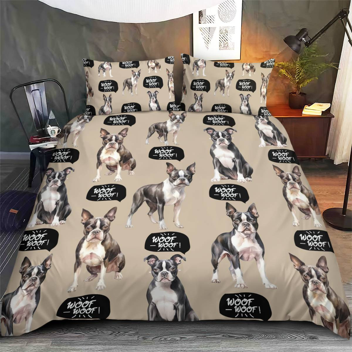 Boston Terrier Bedding Set