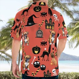 Boxer Halloween AOP Hawaii Shirt
