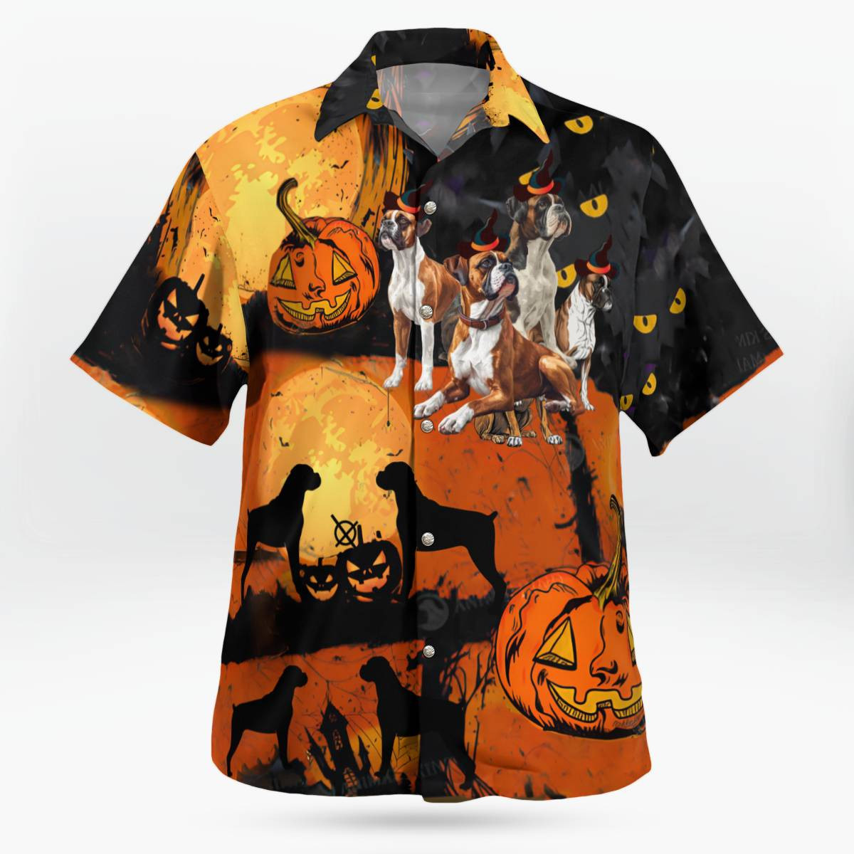 Boxer Halloween AOP Hawaii Shirt