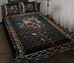 Skull Quilt Bedding Set, You Are My Sunshine, Skull And Mandala Sunlower Quilt Blanket With Pillowcases, Duvet Cover Set