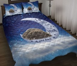 Cane Corso Quilt Bedding Set, Cane Corso Dog I Love You To The Moon And Back Dog Puppy Quilt Blanket With Pillowcases, Duvet Cover Set