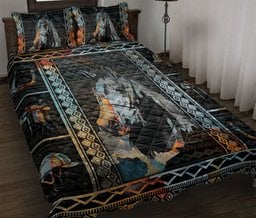 Cowboy Quilt Bedding Set, Patchwork Horse Farm Farmer Cowbow Cowgirl Barrel Racing Racer Quilt Blanket With Pillowcases, Duvet Cover Set