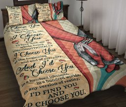 Native American Quilt Bedding Set, Native American I Choose You Couple Husband & Wife Quilt Blanket With Pillowcases, Duvet Cover Set