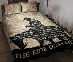Cowboy Quilt Bedding Set, The Ride Goes On Cowboy Horse Western Quilt Blanket With Pillowcases, Duvet Cover Set