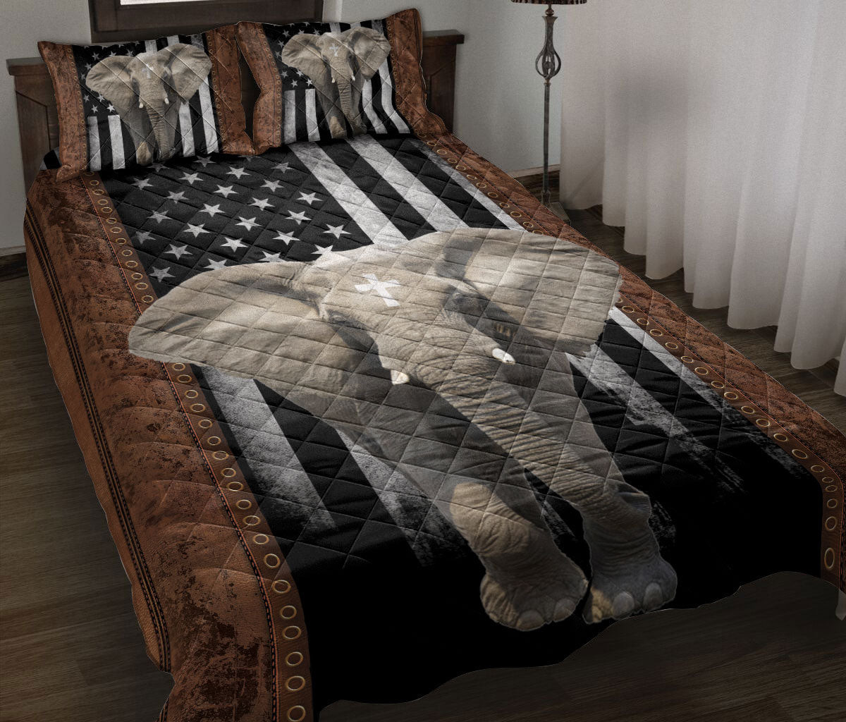Elephant Quilt Bedding Set, Elephant Elephant Quilt Blanket With Pillowcases, Duvet Cover Set