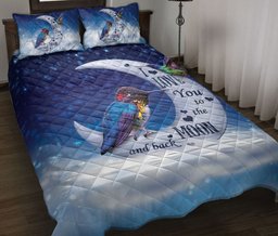 Hummingbird Quilt Bedding Set, Hummingbird I Love You To The Moon And Back Quilt Blanket With Pillowcases, Duvet Cover Set