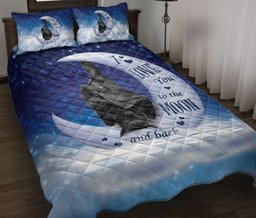 Bat Quilt Bedding Set, Sleeping Bat I Love You To The Moon And Back Quilt Blanket With Pillowcases, Duvet Cover Set