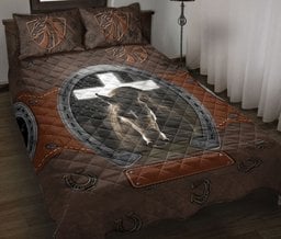 Quilt Bedding Set, Horse Horseshoe JesusCross Farm Quilt Blanket With Pillowcases, Duvet Cover Set