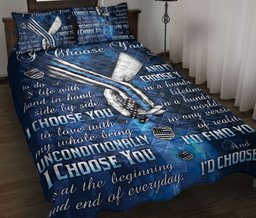 Police Quilt Bedding Set, Police I Choose You Husband & Wife Couple Quilt Blanket With Pillowcases, Duvet Cover Set