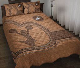 Cheerleading Quilt Bedding Set, Cheerleading Cheerleader Heart Quilt Blanket With Pillowcases, Duvet Cover Set