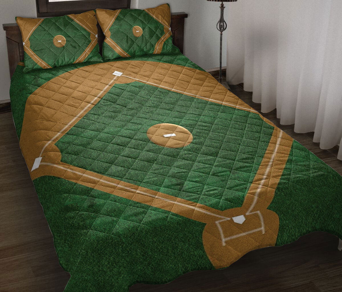 Baseball Quilt Bedding Set, Baseball Ball Field Baseball Men Women Kids Quilt Blanket With Pillowcases, Duvet Cover Set, Sports Gifts