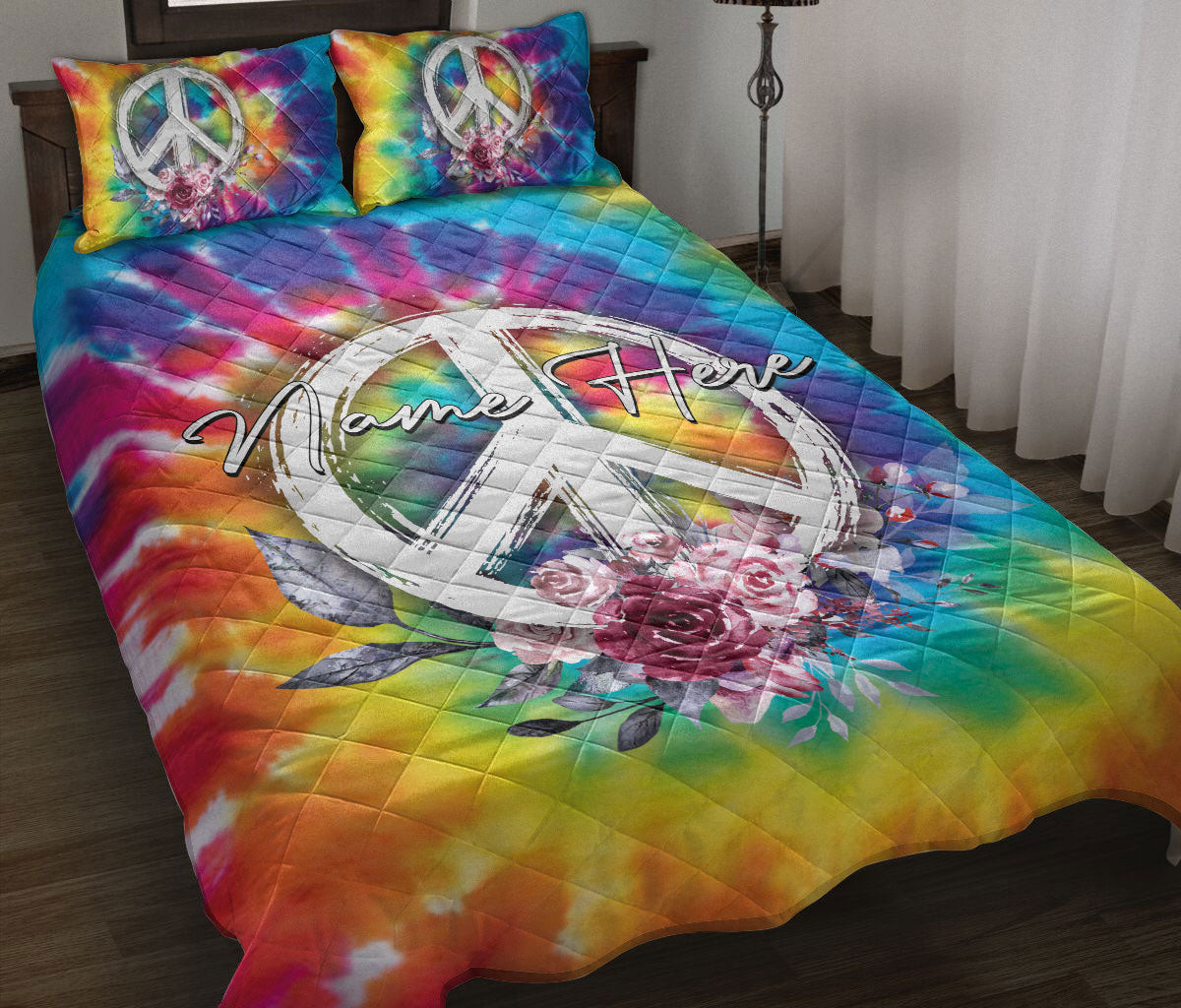 Quilt Bedding Set, Dreamcatcher Feather Moon Bohemian Kids Girls Boys Galaxy Quilt Blanket With Pillowcases, Duvet Cover Set