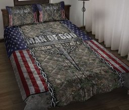 Christian, Jesus, God, Bible Quilt Bedding Set, Man Of God Husband Dad Papa JesusCross Fatherian Quilt Blanket With Pillowcases, Duvet Cover Set