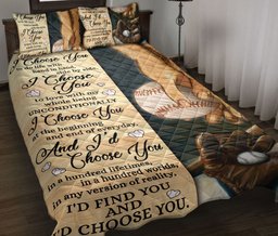 Baseball Quilt Bedding Set, Baseball I'd Find You And I'd Choose You Couple Husband & Wife Quilt Blanket With Pillowcases, Duvet Cover Set, Sports Gifts