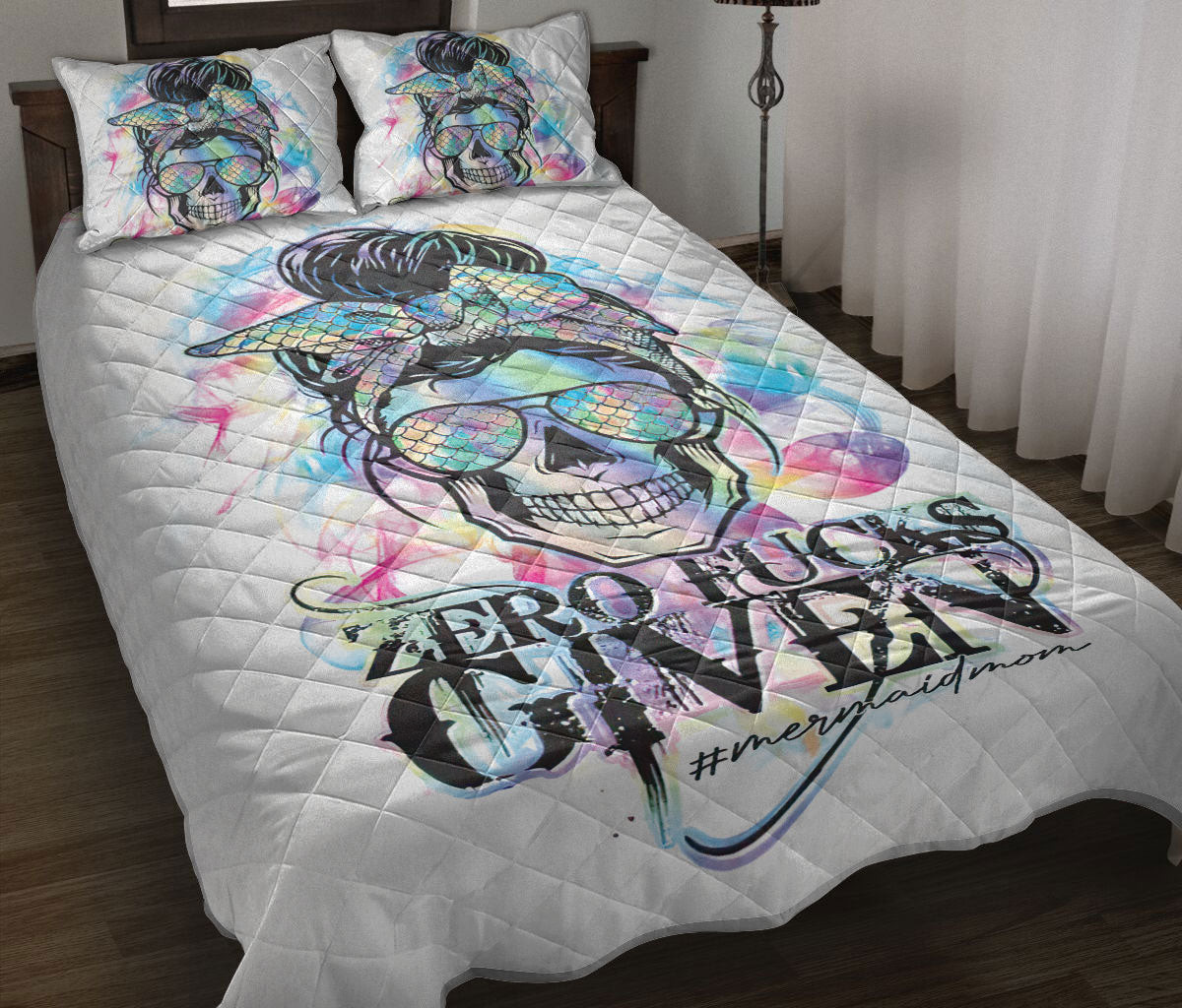 Skull Quilt Bedding Set, Skull Zero F Given Quilt Blanket With Pillowcases, Duvet Cover Set