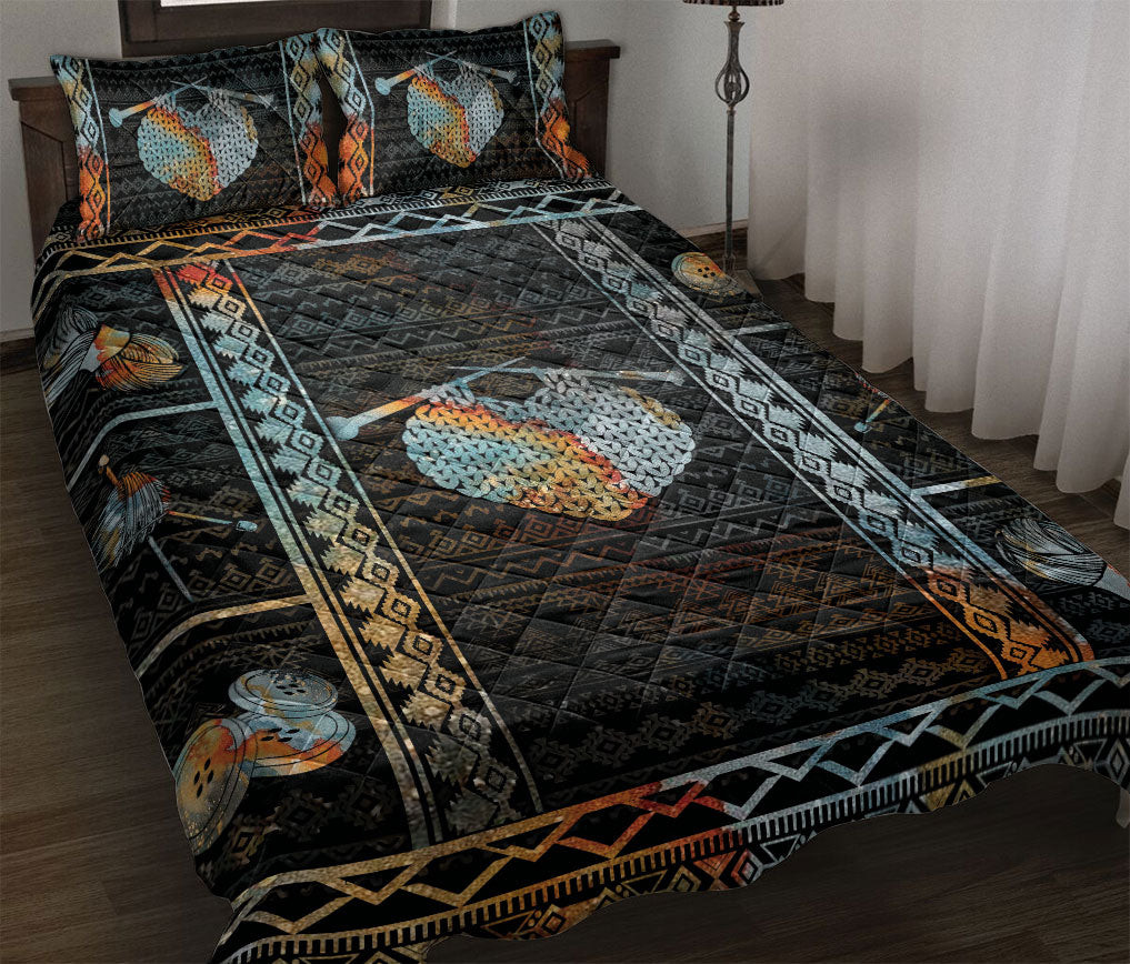 Knitting Quilt Bedding Set, Quilting Knitting Patchworkflage Quilt Blanket With Pillowcases, Duvet Cover Set