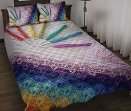 Knitting Quilt Bedding Set, Crochet Knitting Crochet Knitting Quilt Blanket With Pillowcases, Duvet Cover Set