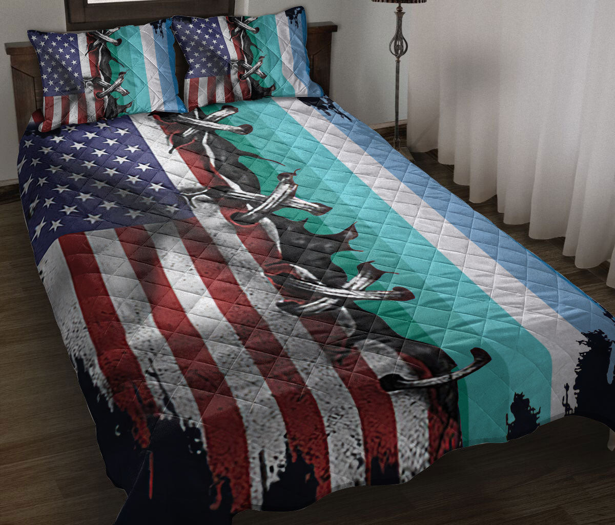 LGBT Quilt Bedding Set, America Us Gay Men Pride Flag Lgbt Lgbtq Support Quilt Blanket With Pillowcases, Duvet Cover Set
